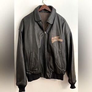 Planet Hollywood Men’s Reversible Leather Jacket